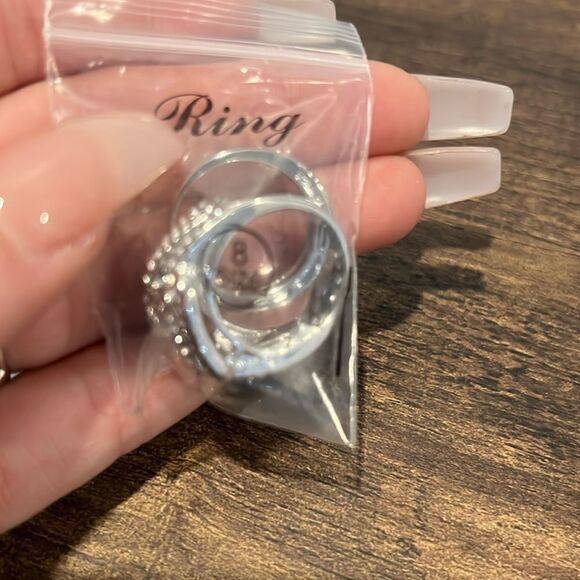 4Ct Round Cut Diamond Engagement 14k White Gold Plated Multi Band Diamond Ring - Picture 10 of 17